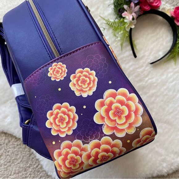 Loungefly Disney Pixar Coco Hector & Miguel Marigolds Mini Backpack main image 4